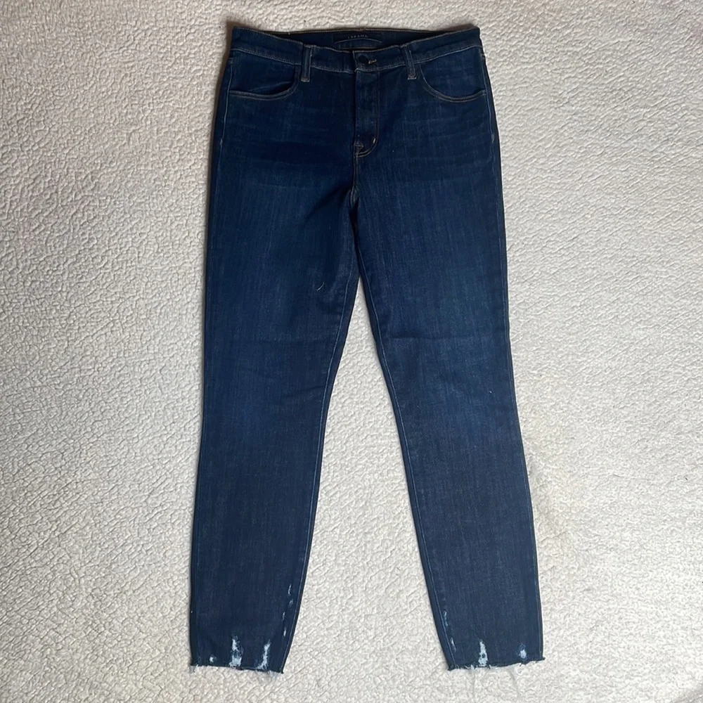 J Brand Alana High Rise Crop Dark Wash Size 29 Ankle